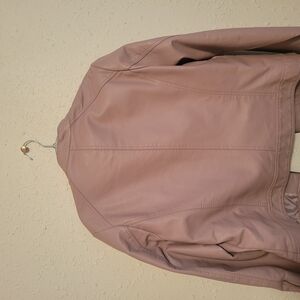 Stylish Mauve Leather Jacket